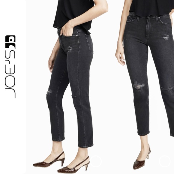 JOES JEANS | 26 | Milla High Rise Straight Ankle Distressed Nova Charcoal NWOT - Picture 3 of 15